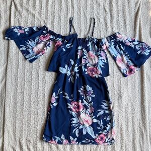 Yumi Kim Blue Floral Dress size L